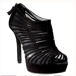 Nine West Black Peep-Toe Heels